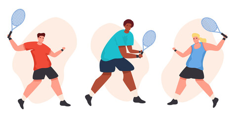 Flat tennis player collection