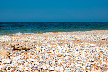 Fototapeta na wymiar Crimea peninsula. Koktebel. Cape Hameleon. Coastline of the Black sea summer