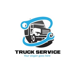 mechanic truck logo designs simple for transportation and automotive logo