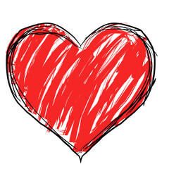 The vector heart sketch for every use.