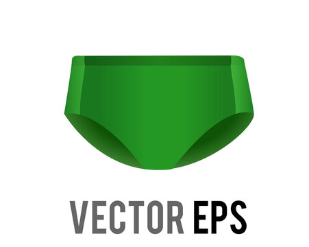 Vector gradient green sporty man underwear or swim briefs icon