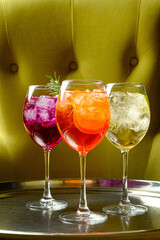 summer cocktails with fresh berries