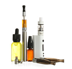 Set for smoking on white background