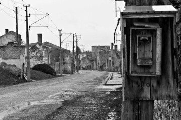 Oradour Sur Glane. Town in central France where the Nazis carried out one of the worst massacres in...