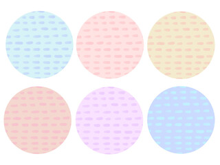 背景素材：水彩風　点線模様の丸　丸型フレーム