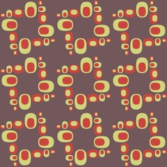 Rounded abstract seamless pattern - accent for any surfaces.