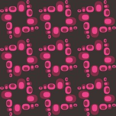 Rounded abstract seamless pattern - accent for any surfaces.