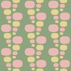 Rounded abstract seamless pattern - accent for any surfaces.