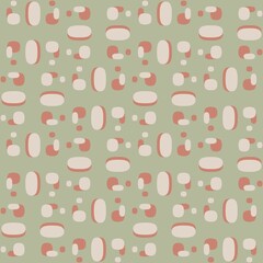 Rounded abstract seamless pattern - accent for any surfaces.