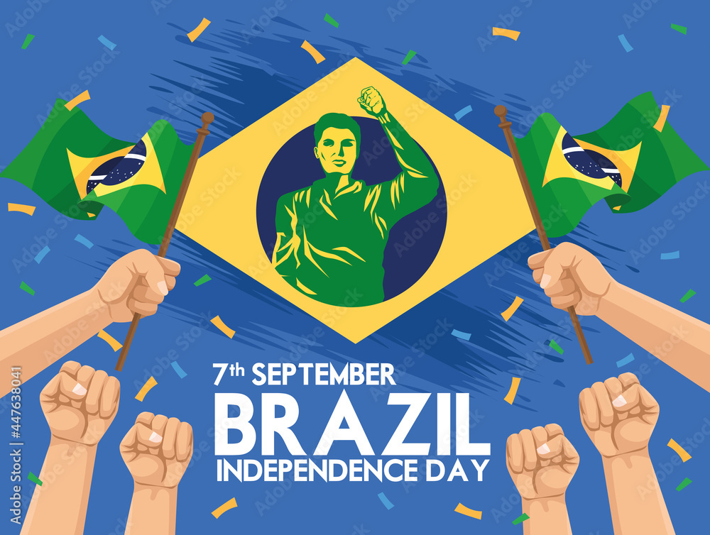 Poster brazil independence card