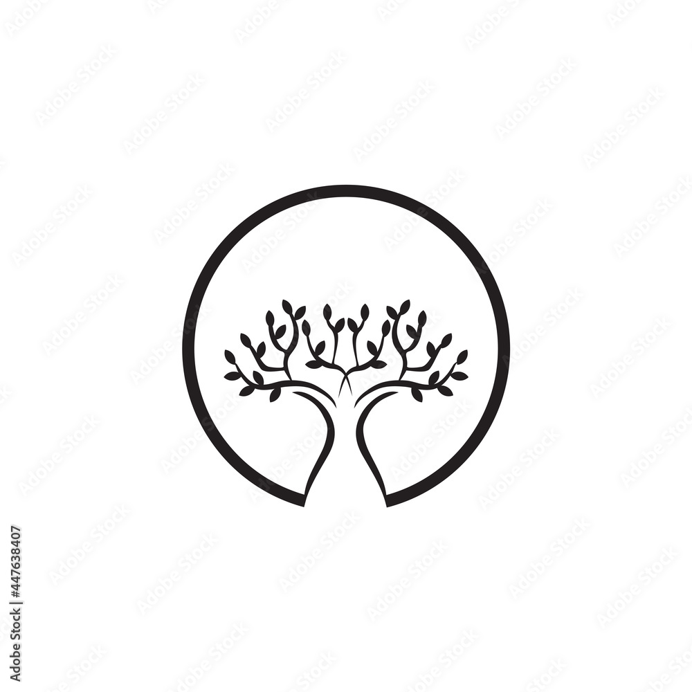 Canvas Prints tree icon logo design template