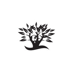 Tree icon logo design template