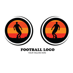 Football logo collection set