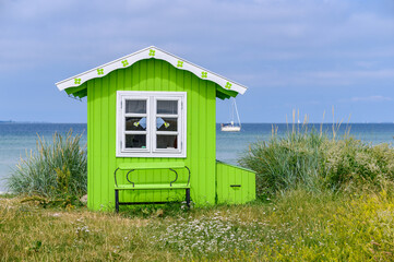 Badehaus in Dänemark, Tiny house - obrazy, fototapety, plakaty
