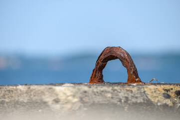 Nahaufnahme eines rostigen Ringes