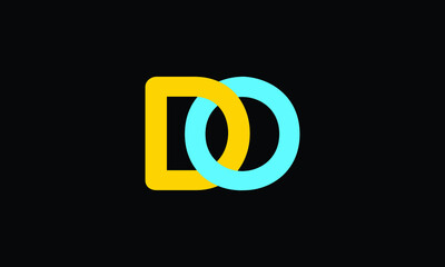 DO or OD D and O Creative and Modern Letter Logo Design. Abstract Letter Logo Icon Template
