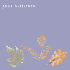 Fototapeta na wymiar Autumn herbs and leafs, hand drawn digital watercolor sketch, hello autumn