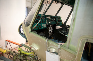 Mi-8 helicopter during maintencance and repair
