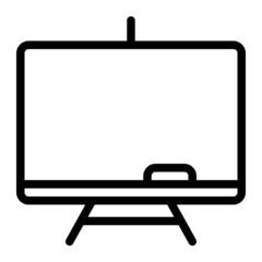 Blackboard icon with outline style and pixel perfect base. Suitable for website design, logo, app and UI. Based on the size of the icon in general, so it can be reduced.