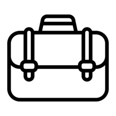 Briefcase icon with outline style and pixel perfect base. Suitable for website design, logo, app and UI. Based on the size of the icon in general, so it can be reduced.