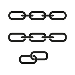 Chain vector icon with links.