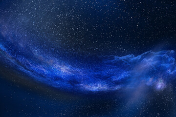 Naklejka na ściany i meble Blue night sky with stars. Night Sky Wallpapers.