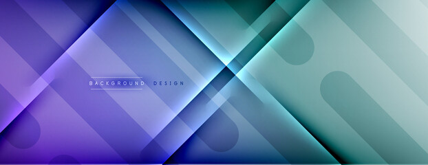 Fototapeta premium Abstract background. Shadow lines on bright shiny gradient background.