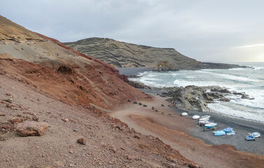 Around El Golfo at Lanzarote
