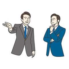 商談を行うビジネスマン

