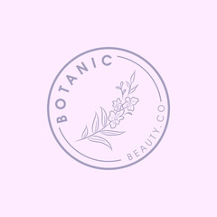 illustration of flower logo design. Botanical, beauty logo design