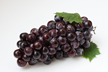 bunch of grapes isolated on white