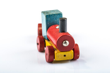 Altes Holzspielzeug - Lokomotive - Eisenbahn