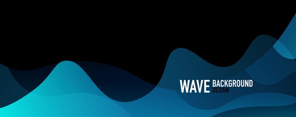 Abstract background - shiny fluid gradients and overlapping waves. Vector Illustration For Wallpaper, Banner, Background, Landing Page