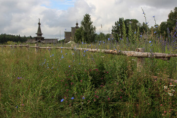 A complex of wooden churches. in Vvedenskoe-Borisovka. Moscow oblast