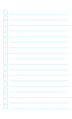 Graph paper. Printable To do list with check boxes, checklist, grid paper with color horizontal lines. Geometric pattern for school, textures, notebook, diary. Realistic lined paper blank size Legal