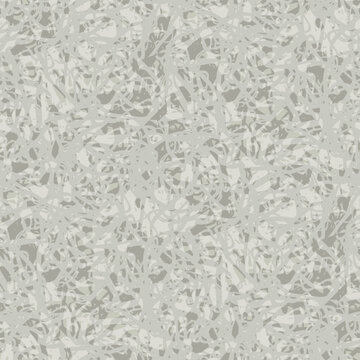 Abstract lace vector seamless pattern background. Mottled natural ecru beige backdrop with fibrous thread mesh texture. Yarn criss cross overlapping strands. Monochrome textured repeat for packaging