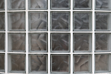 Glass block background. Interior and exterior. Design solutions