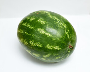 fresh ripe watermelon on white background