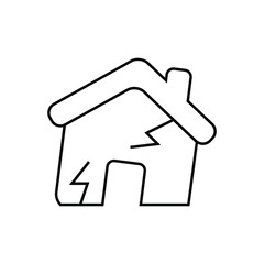 Home earthquake icon