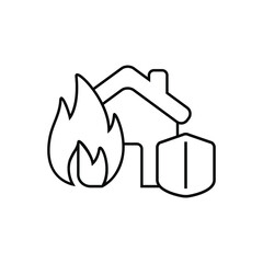 Home fire insurance icon