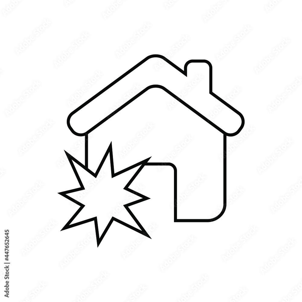 Sticker Home explosion icon