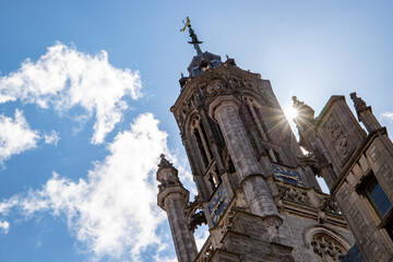 Church tower in the sun