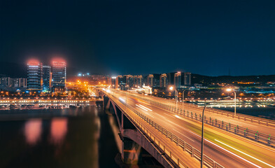 Fototapeta na wymiar Sanjiangkou bridge, Fuzhou, Fujian, China
