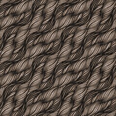 Seamless tan neutral colored denim pattern design for print. High quality illustration. Faded grungy dyed western wear style print. Brown or sepia faded pattern swatch. Worn apparel textile design.