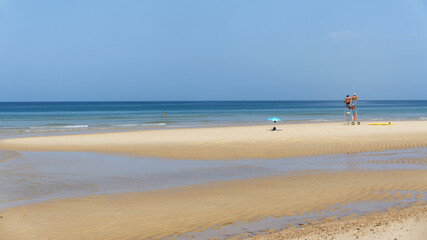 Fototapeta na wymiar lifeguard on Pin sec Beach in the Gironde coast