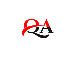 QA Letter Initial Logo Design Template
