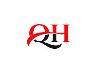 QH Letter Initial Logo Design Template
