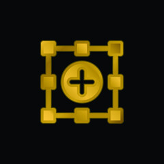 Obraz premium Add Selection gold plated metalic icon or logo vector