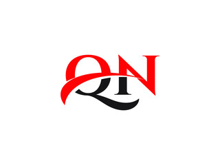 QN Letter Initial Logo Design Template