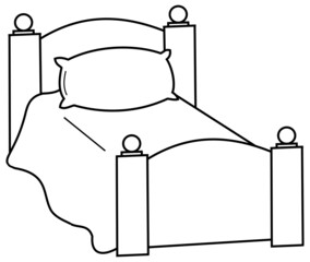Bed Outline Clip Art Image